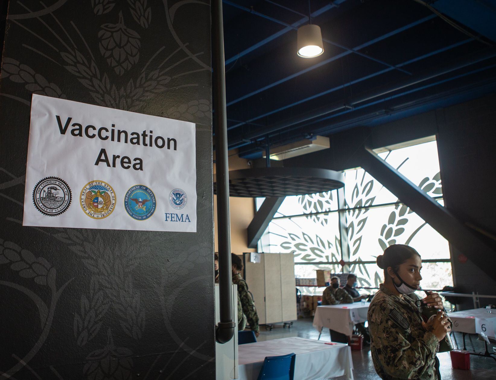 Officials speak at new FEMA vaccination site